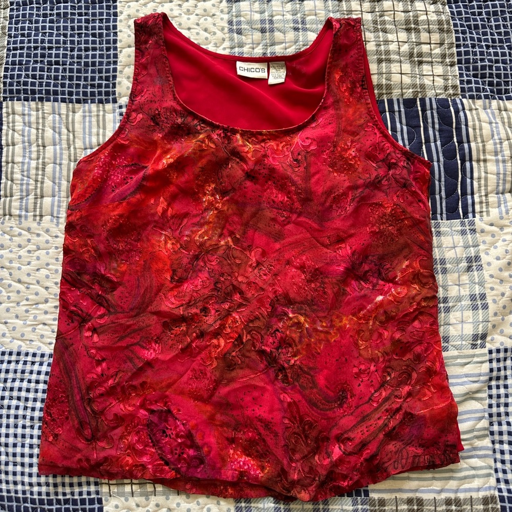 Red Chicos Textured Top